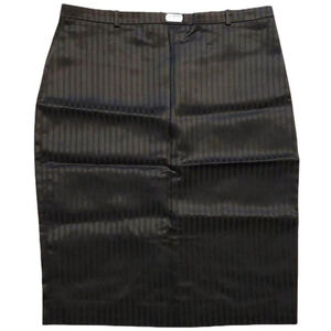 Richmond X Black Pin Stripe Satin Skirt w/Split Sz 42 NWT